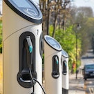 Electric car charging station around Crouch End area on London street