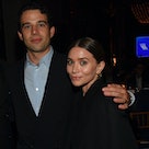 Louis Eisner and Ashley Olsen at an event. They just welcomed a baby boy, named Otto