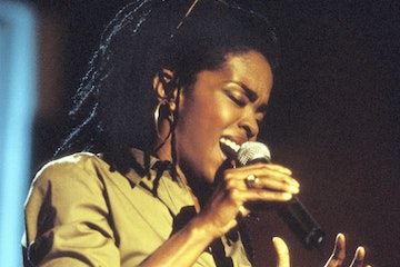 Lauryn Hill during TNT Bob Marley All Star Tribute at James Bond Beach in Oracabeca Beach, Jamaica, ...