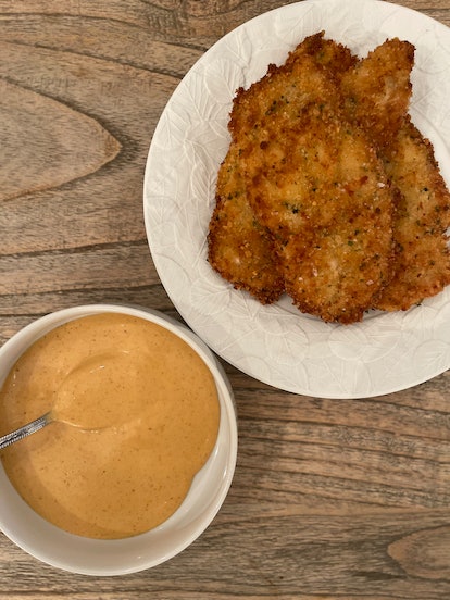 Mike Friedman's parmesan chicken cutlets with super sauce