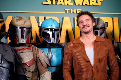Pedro Pascal during a photo call at Piccadilly Circus, London, for The Mandalorian, before it is rel...