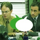 a quote box is illustrated above a screen shot from the office